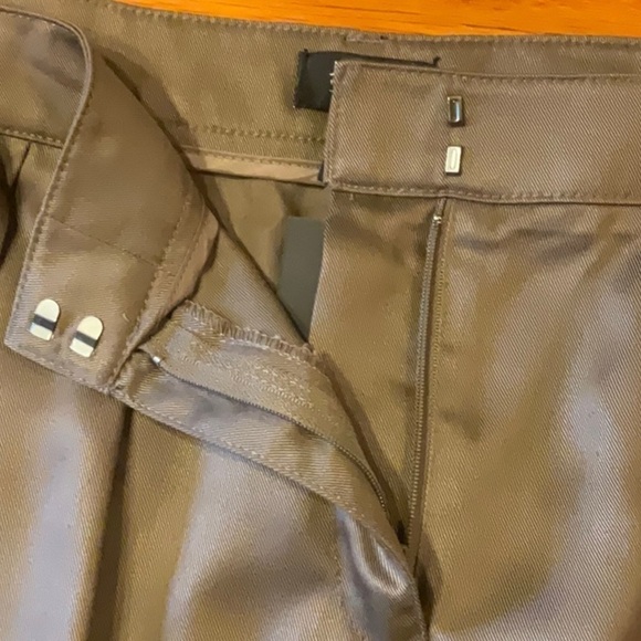 Jones New York sz 12 brown rounded hem mini skirt with pockets and tie belt - Picture 6 of 7